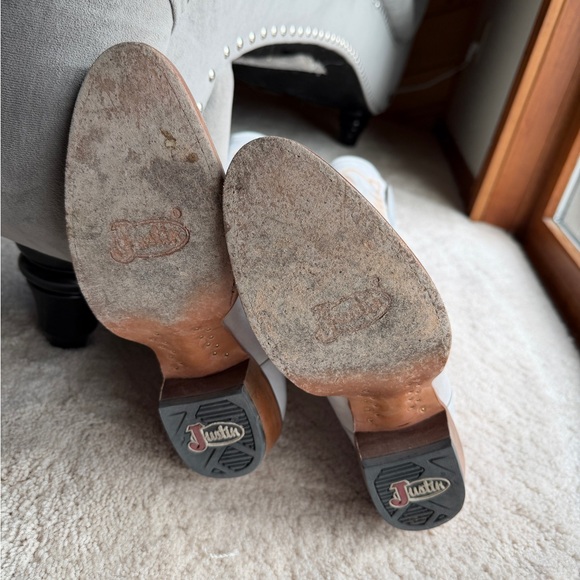 Justin Evelyn Boots White - Picture 6 of 10